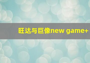 旺达与巨像new game+